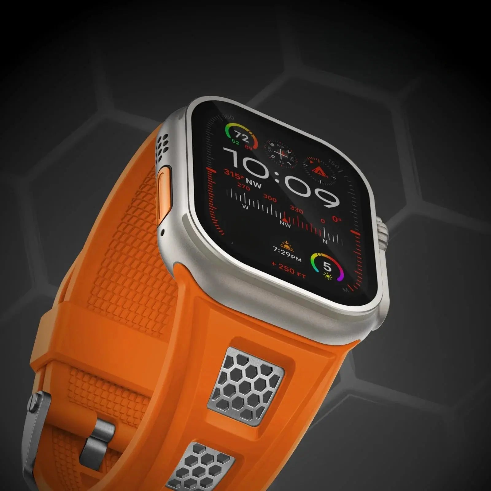 Grid Rugged Silicone Sport Band For Apple Watch NZINGOU