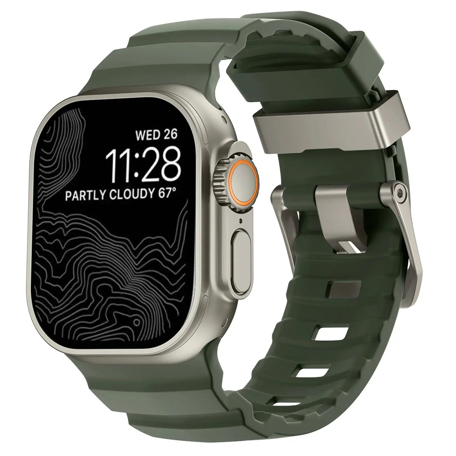 Silicone Titanium Breathable Bracelet Strap For Apple Watch NZINGOU