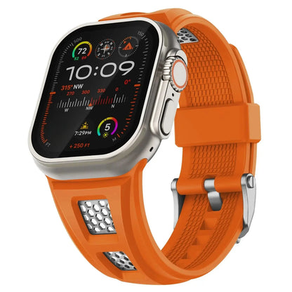 Grid Rugged Silicone Sport Band For Apple Watch NZINGOU