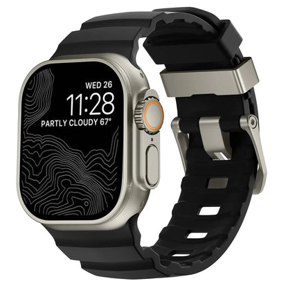 Silicone Titanium Breathable Bracelet Strap For Apple Watch NZINGOU
