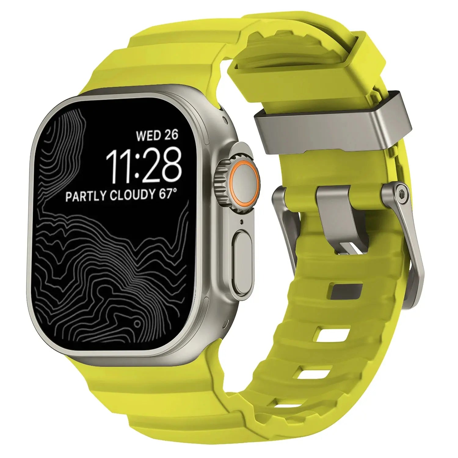 Silicone Titanium Breathable Bracelet Strap For Apple Watch NZINGOU