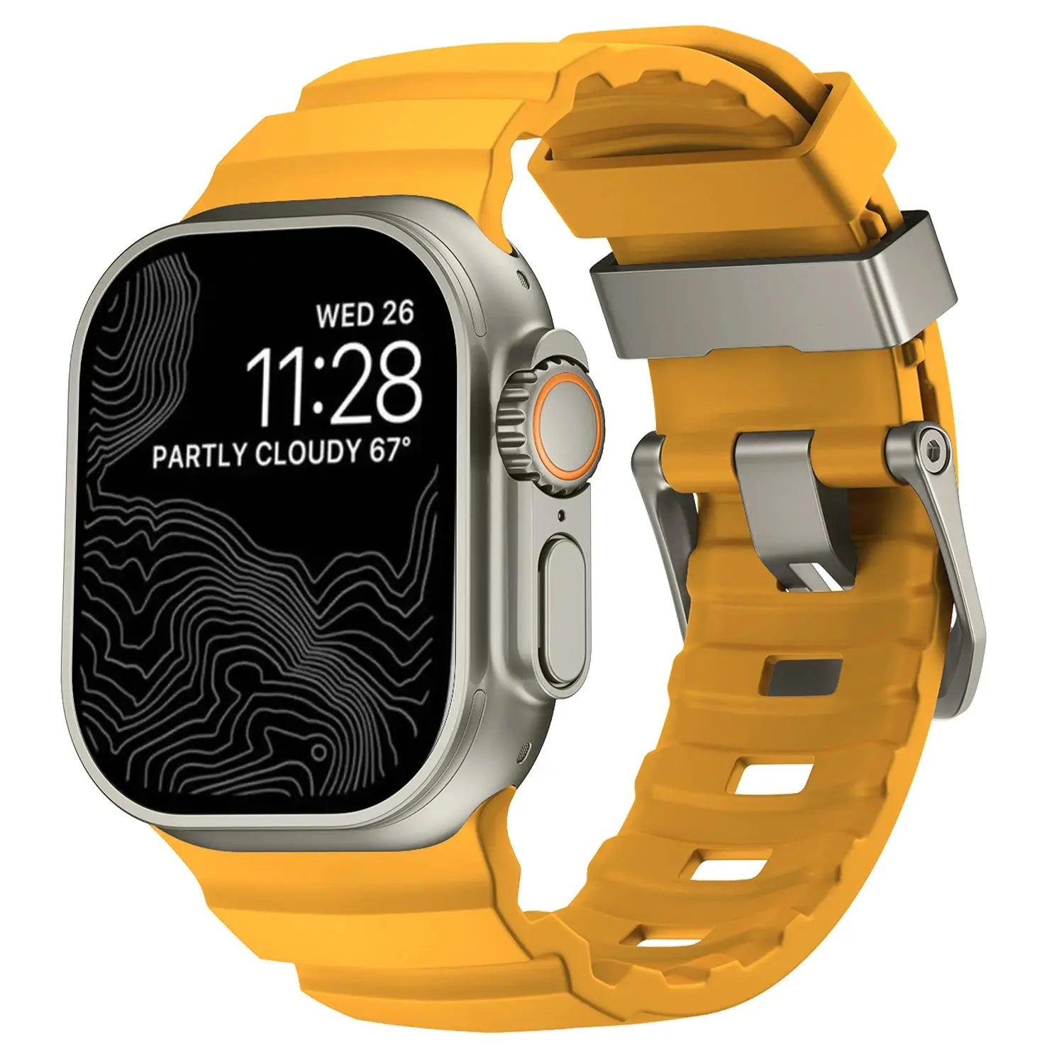 Silicone Titanium Breathable Bracelet Strap For Apple Watch NZINGOU