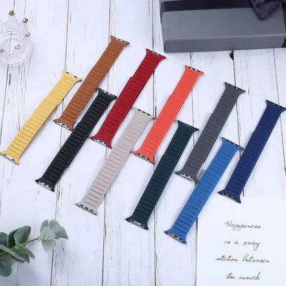 Magnetic Leather Link Band NZINGOU