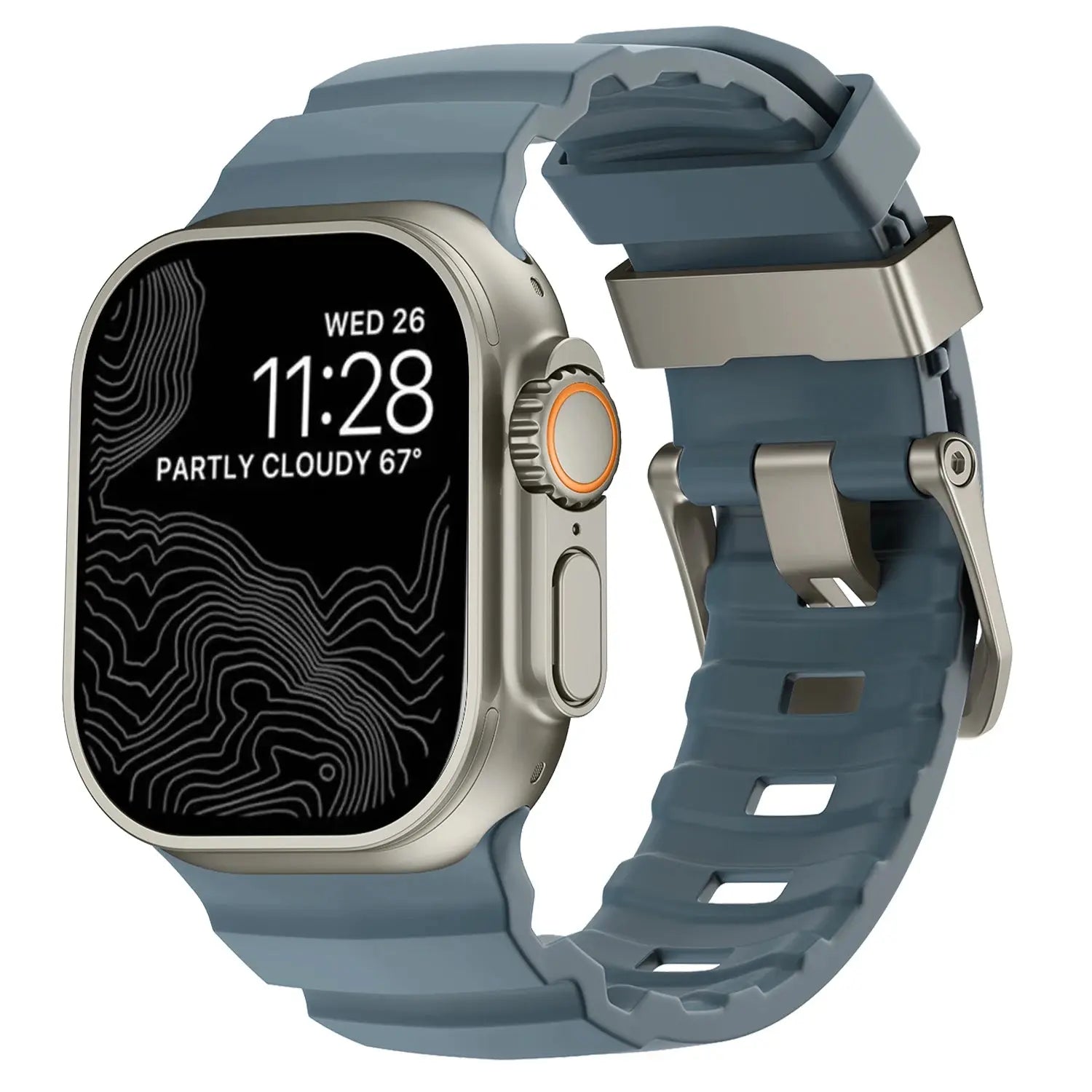 Silicone Titanium Breathable Bracelet Strap For Apple Watch NZINGOU