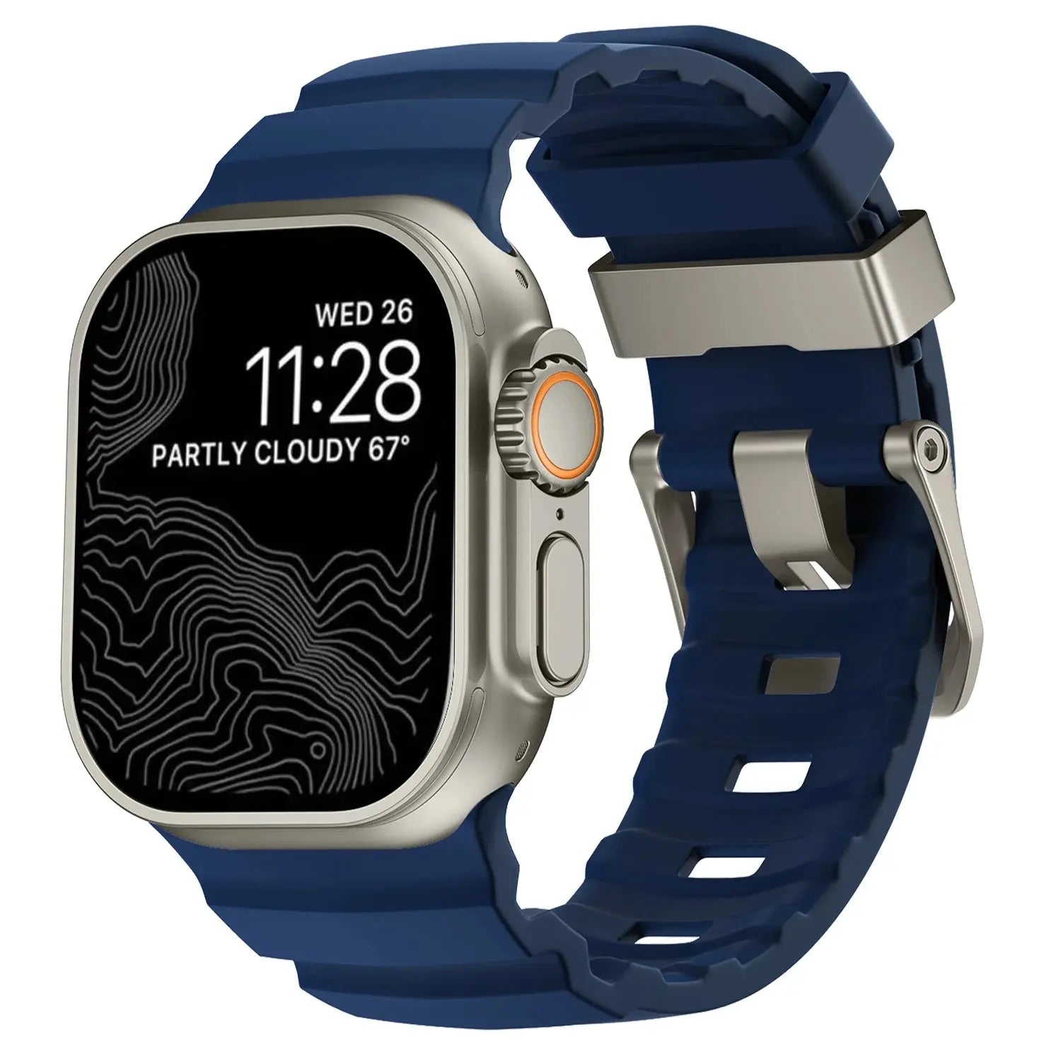 Silicone Titanium Breathable Bracelet Strap For Apple Watch NZINGOU