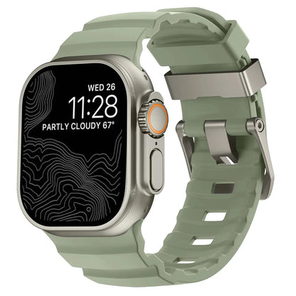 Silicone Titanium Breathable Bracelet Strap For Apple Watch NZINGOU