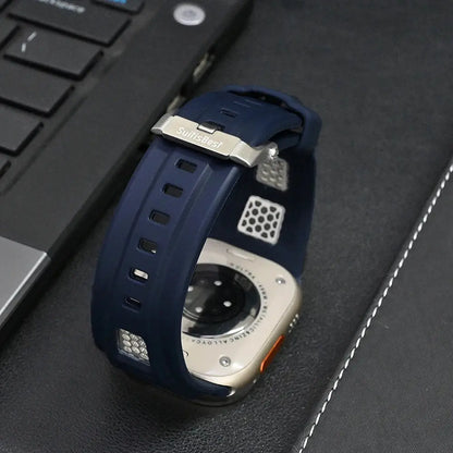 Grid Rugged Silicone Sport Band For Apple Watch NZINGOU