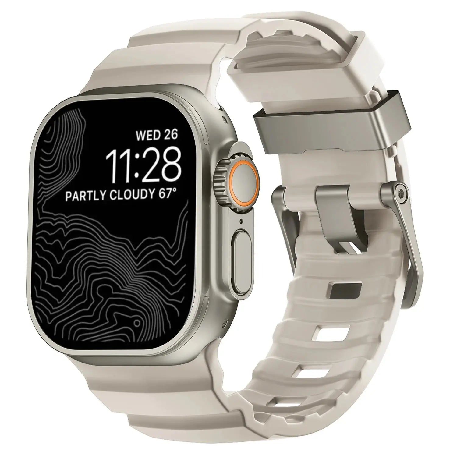 Silicone Titanium Breathable Bracelet Strap For Apple Watch NZINGOU