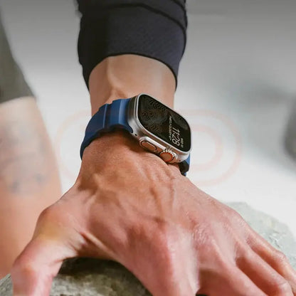 Silicone Titanium Breathable Bracelet Strap For Apple Watch NZINGOU