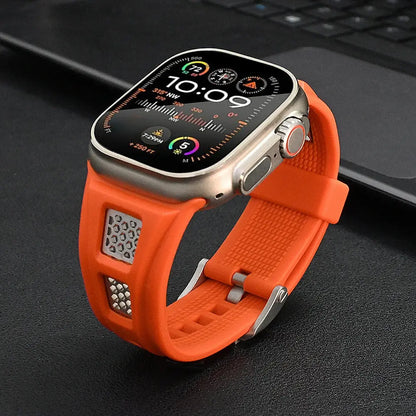 Grid Rugged Silicone Sport Band For Apple Watch NZINGOU