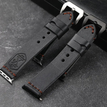 Full-Grain Leather Band for Apple Watch NZINGOU