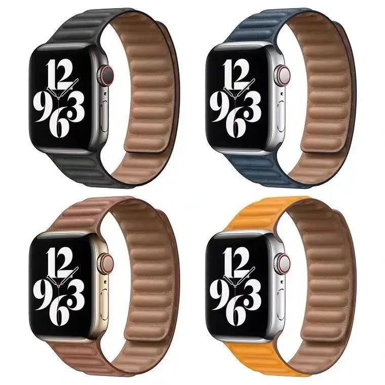 Magnetic Leather Link Band NZINGOU