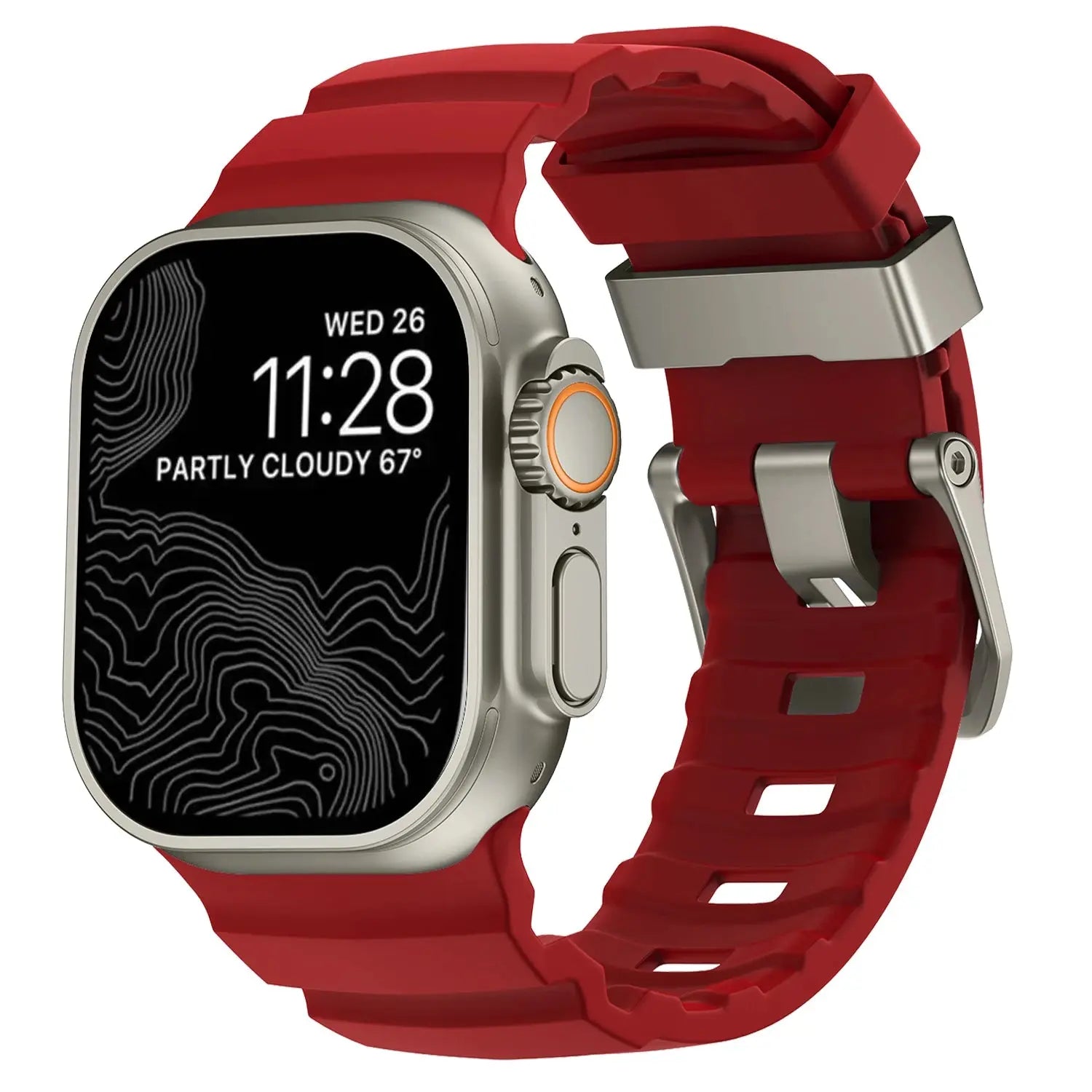 Silicone Titanium Breathable Bracelet Strap For Apple Watch NZINGOU