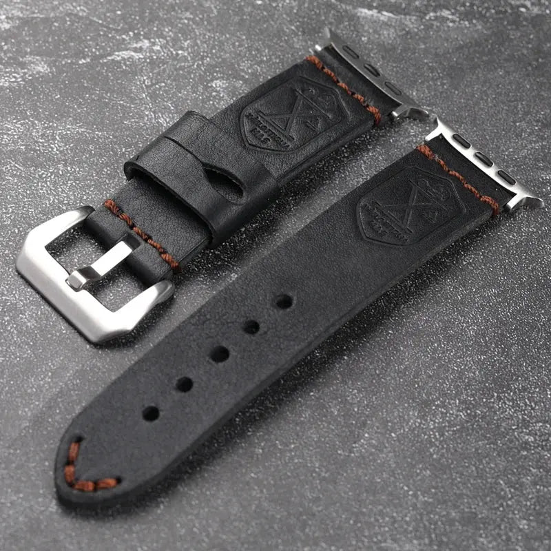 Full-Grain Leather Band for Apple Watch NZINGOU