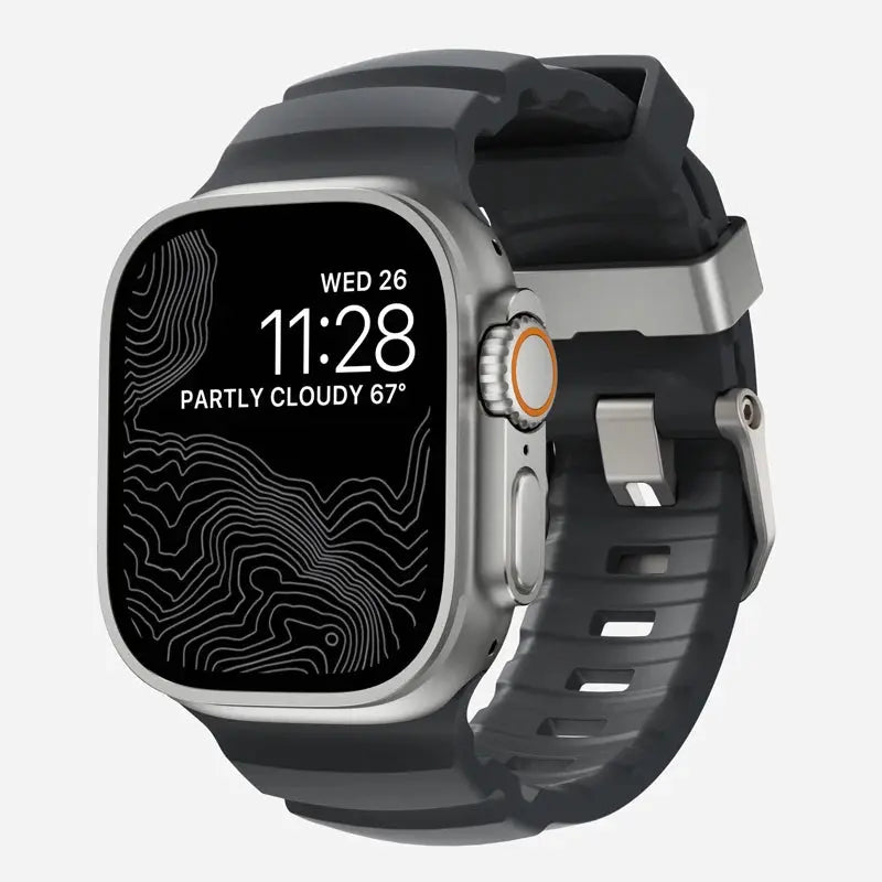 Silicone Titanium Breathable Bracelet Strap For Apple Watch NZINGOU