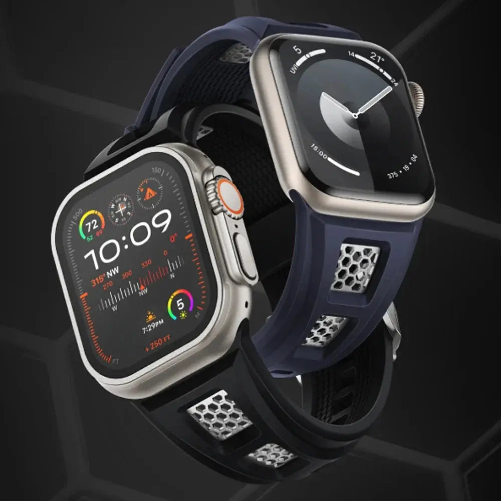 Grid Rugged Silicone Sport Band For Apple Watch NZINGOU