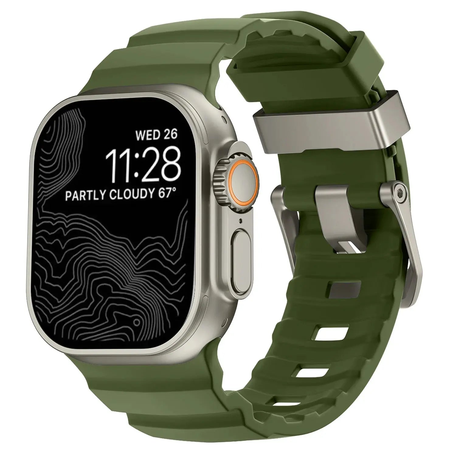 Silicone Titanium Breathable Bracelet Strap For Apple Watch NZINGOU