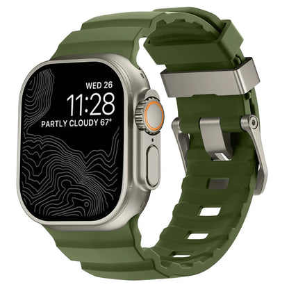 Silicone Titanium Breathable Bracelet Strap For Apple Watch NZINGOU